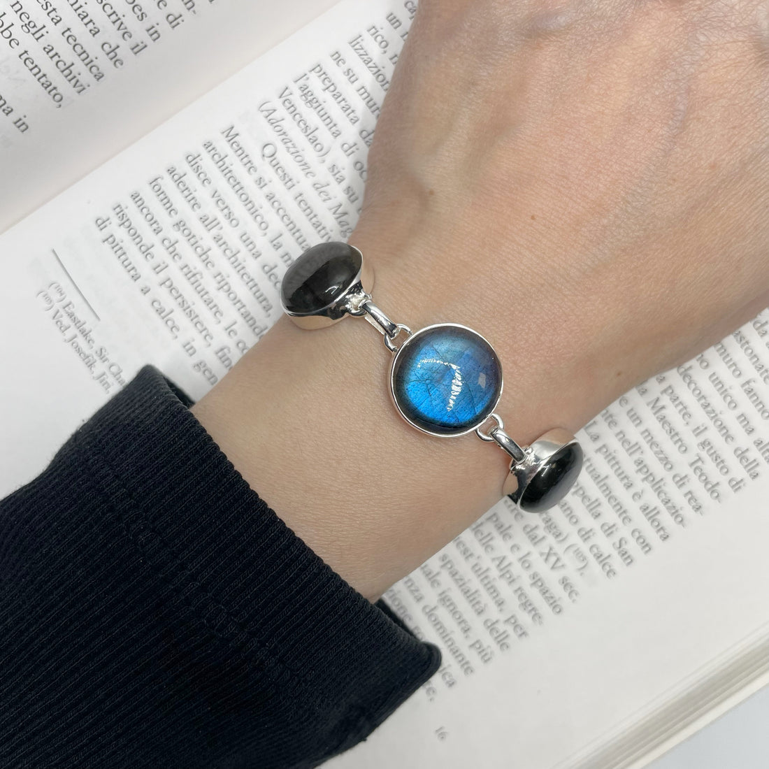 Bracciale Labradorite e Argento 925 - tondo