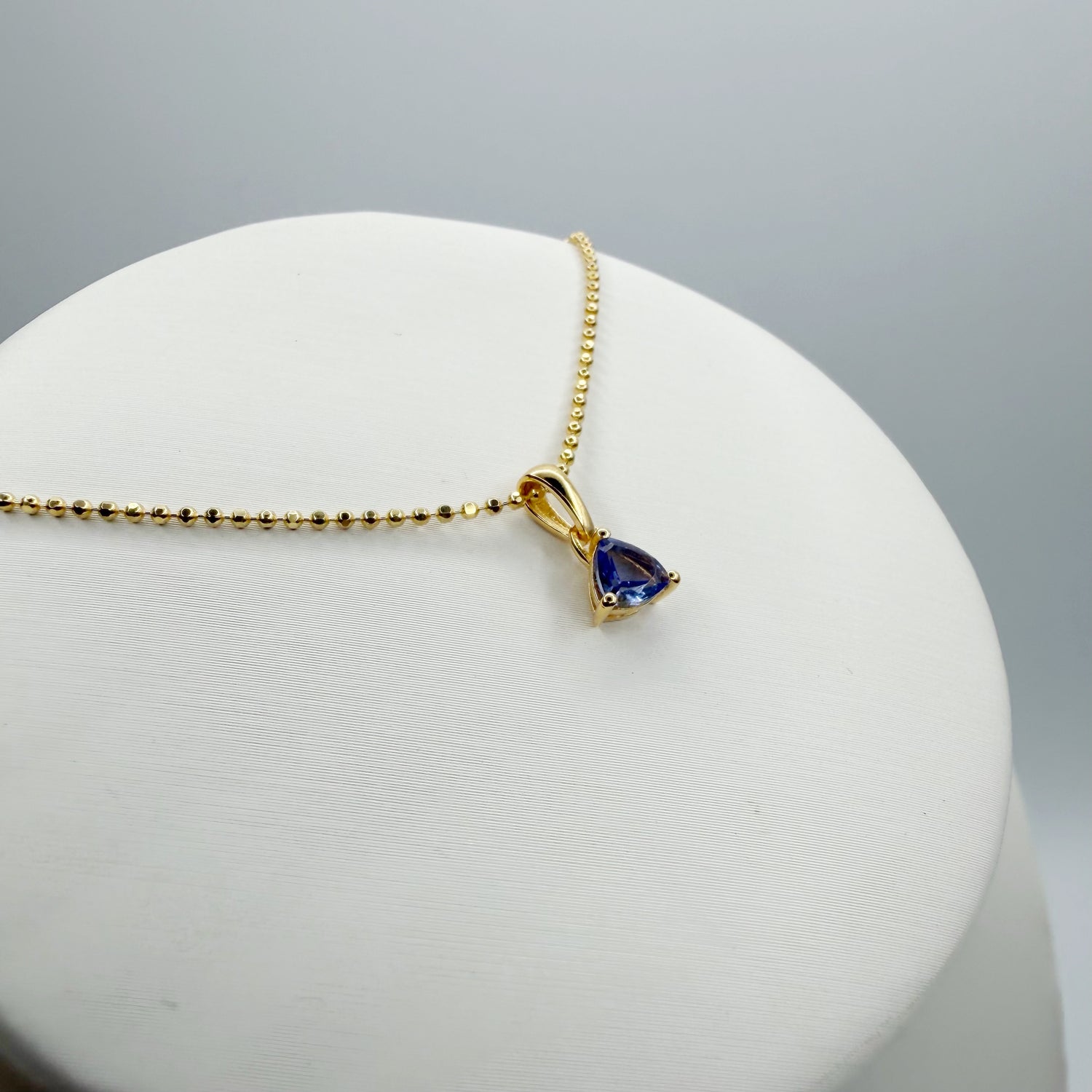 Ciondolo Punto Luce Tanzanite - Argento 925 placcato Oro