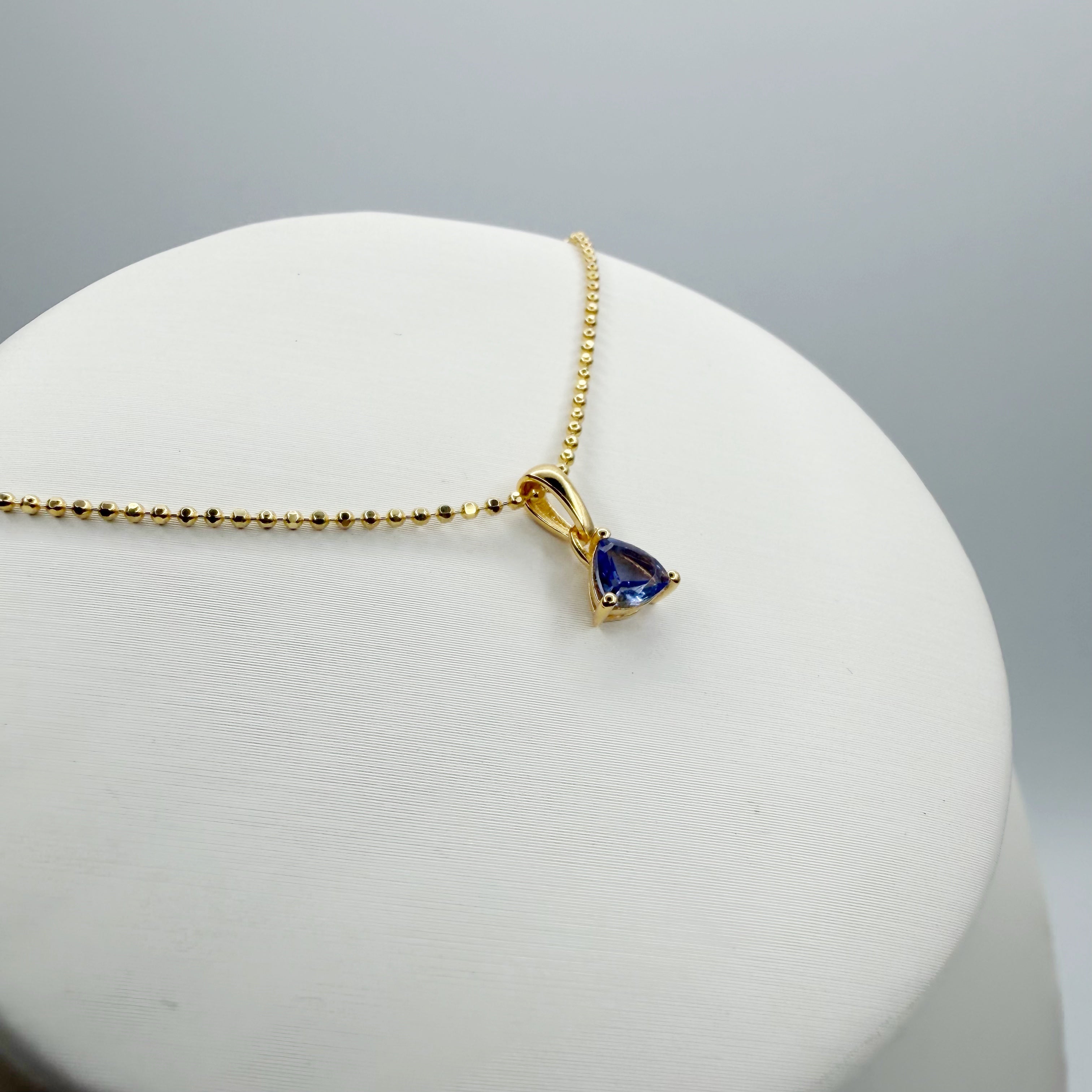 Ciondolo Punto Luce Tanzanite - Argento 925 placcato Oro