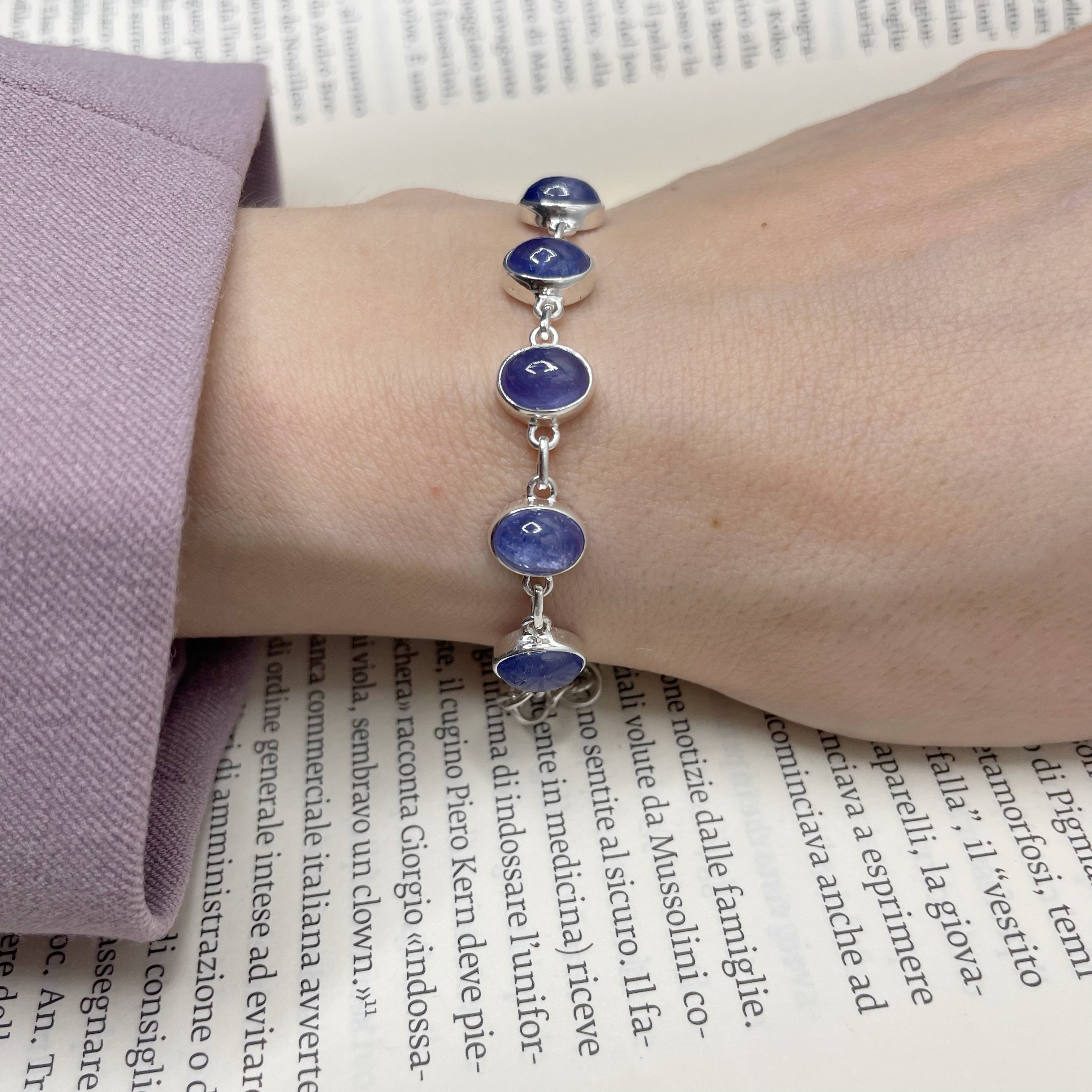 Bracciale Tanzanite e Argento 925 - Ovale