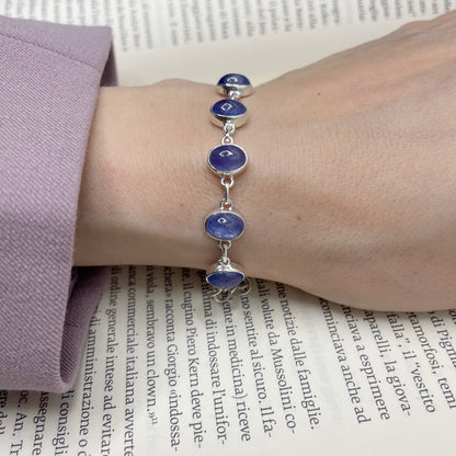 Bracciale Tanzanite e Argento 925 - Ovale