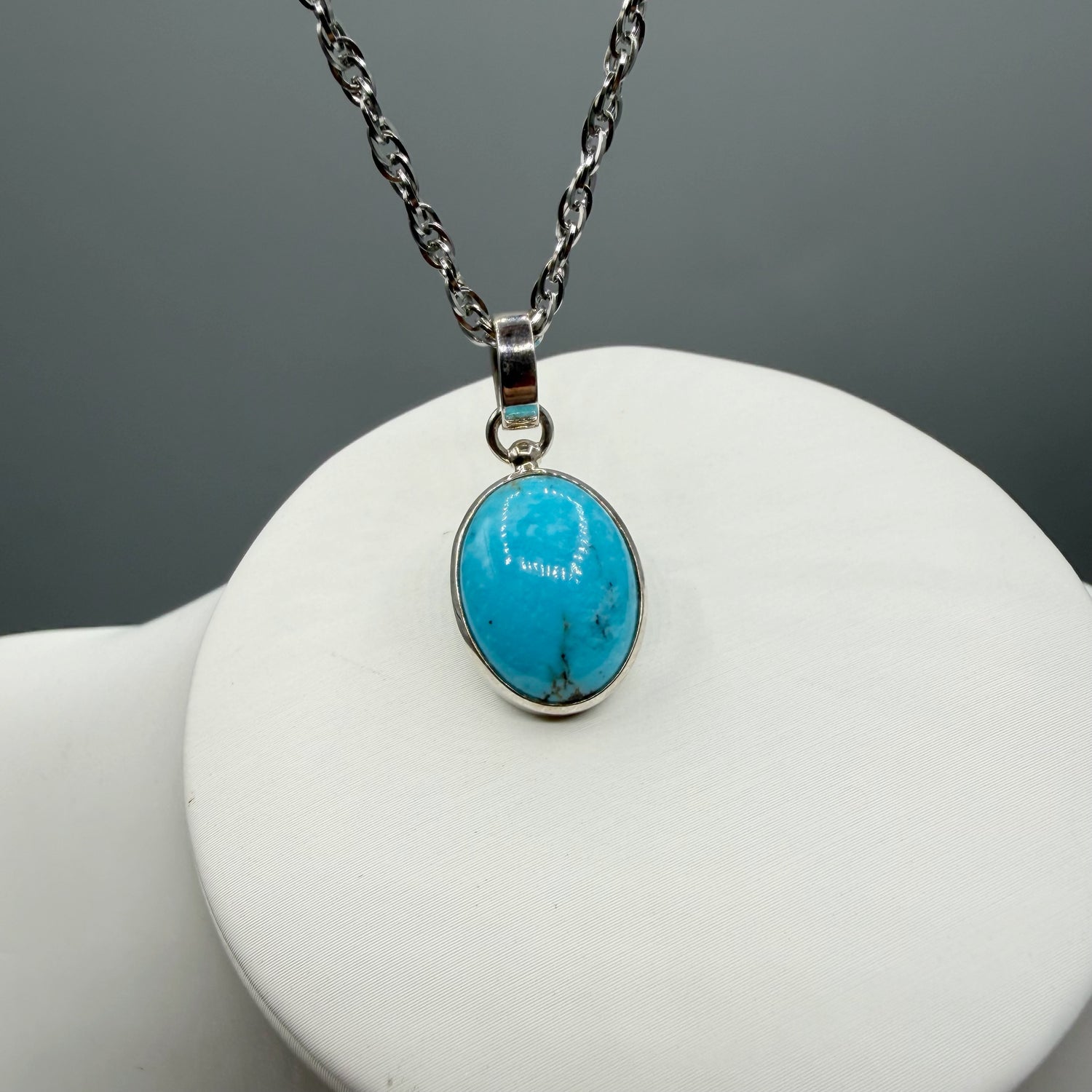 Ciondolo Turchese Naturale - Argento 925