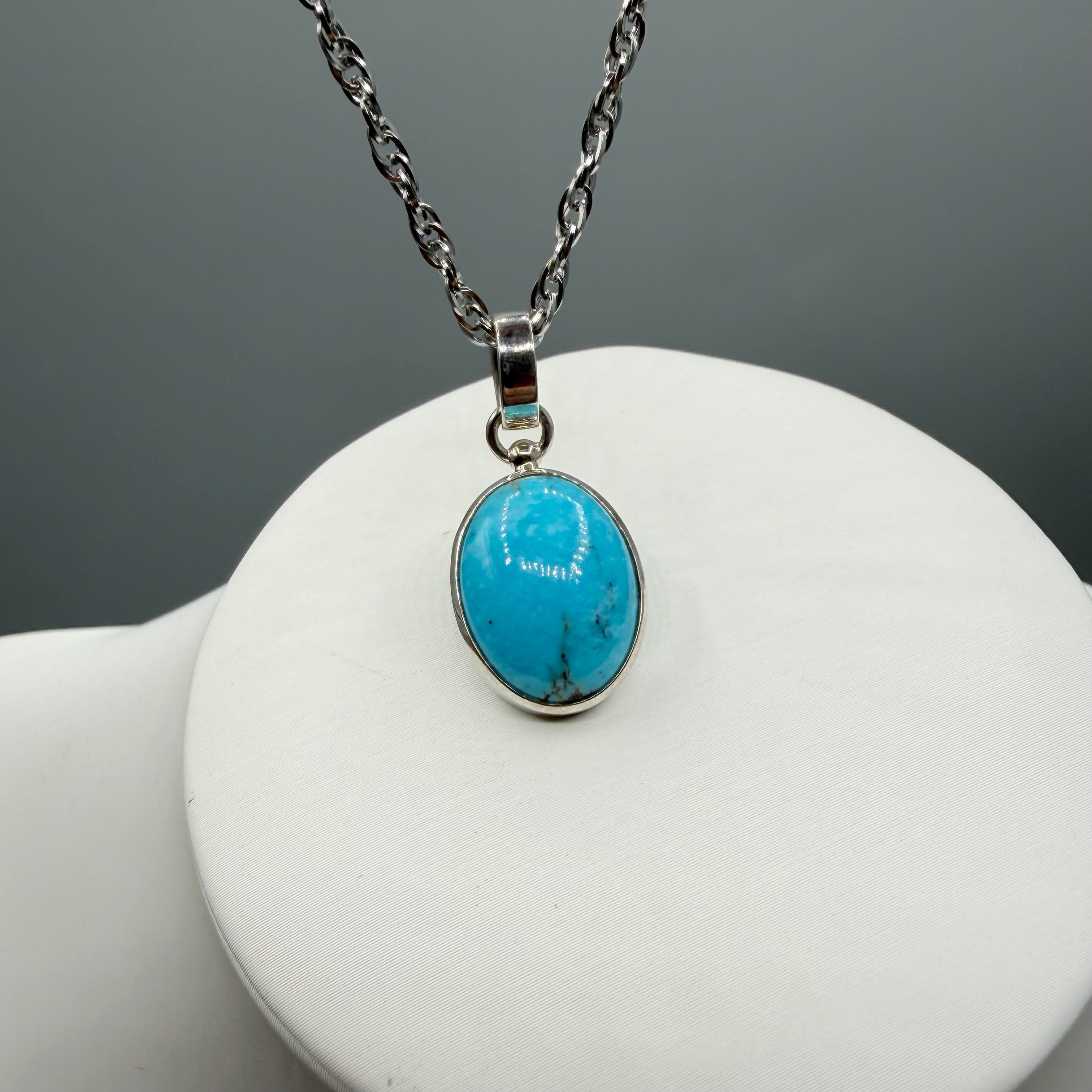 Ciondolo Turchese Naturale - Argento 925