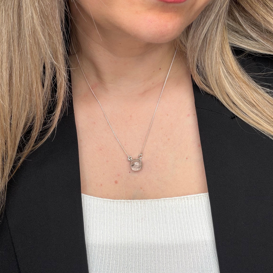 Collana Quarzo Tormalinato - Argento 925