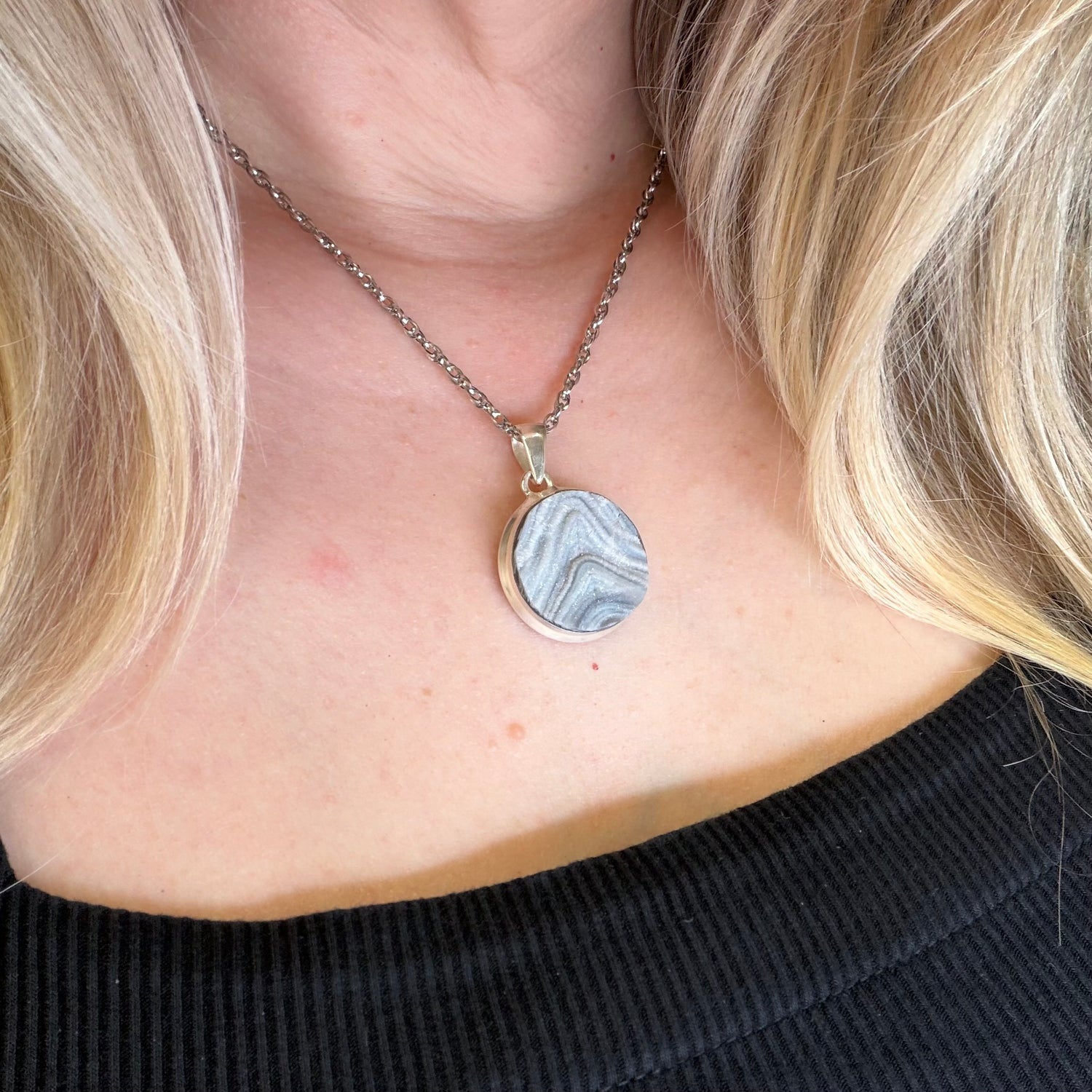 Ciondolo Desert Druzy Argento 925 - Tondo