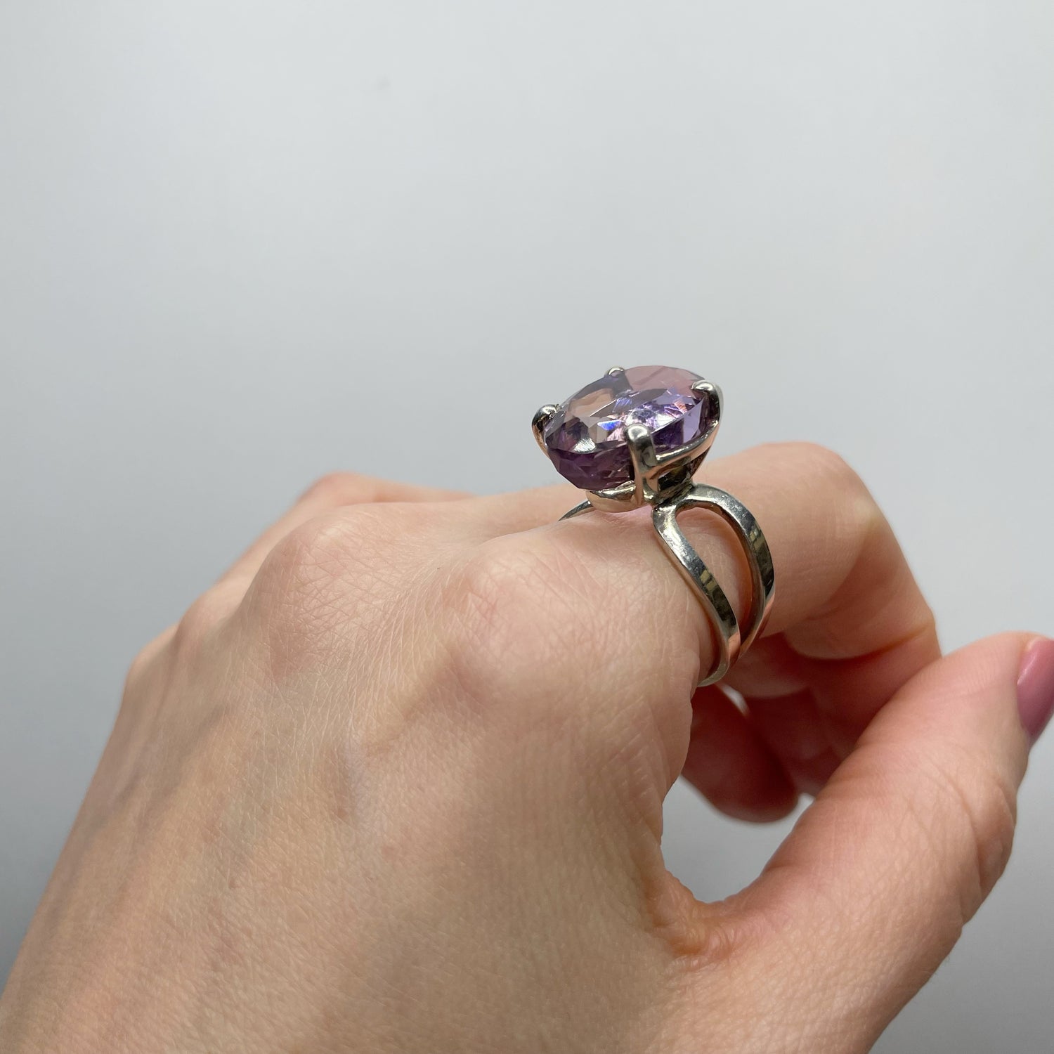 Anello Ametrino e Argento 925