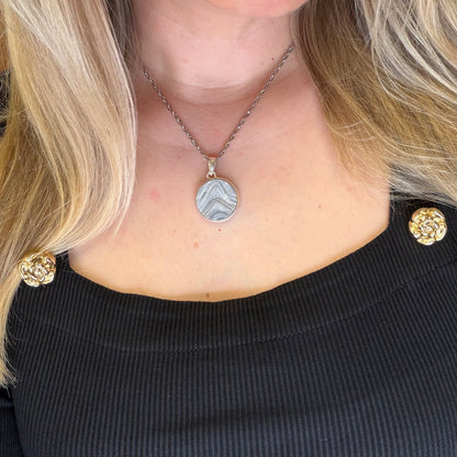 Ciondolo Desert Druzy Argento 925 - Tondo