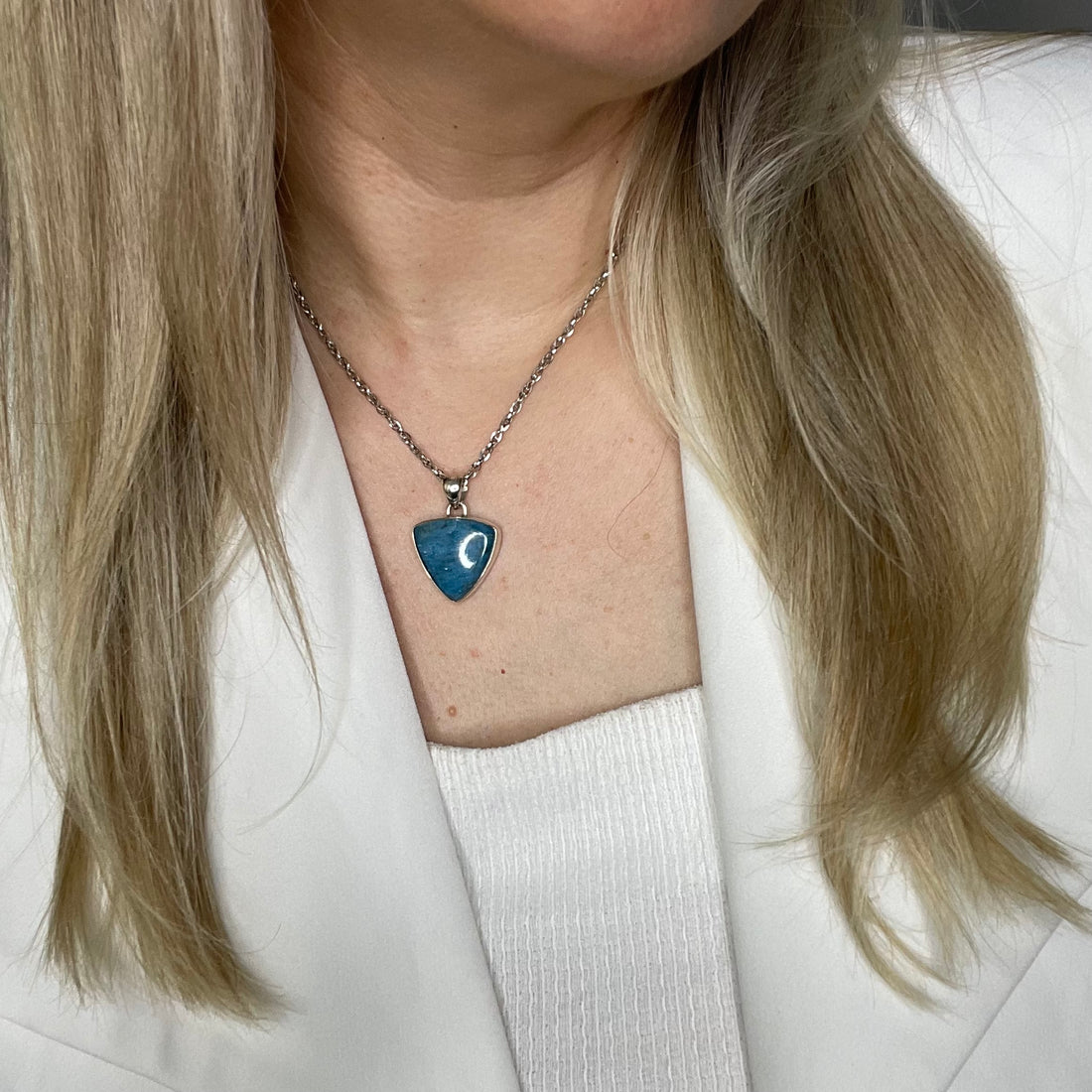 Ciondolo Apatite Argento 925 - Triangolare