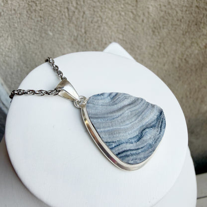 Ciondolo Desert Druzy Argento 925 - Triangolo arrotondato