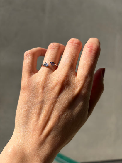 Anello Tanzanite Sfaccettata - Argento