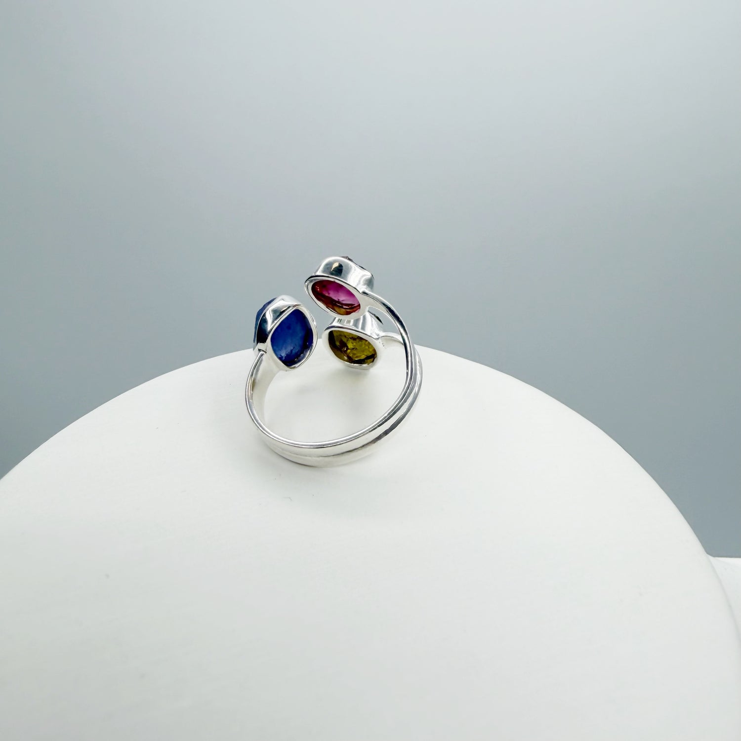 Anello Tanzanite e Tormalina Policroma - Argento 925