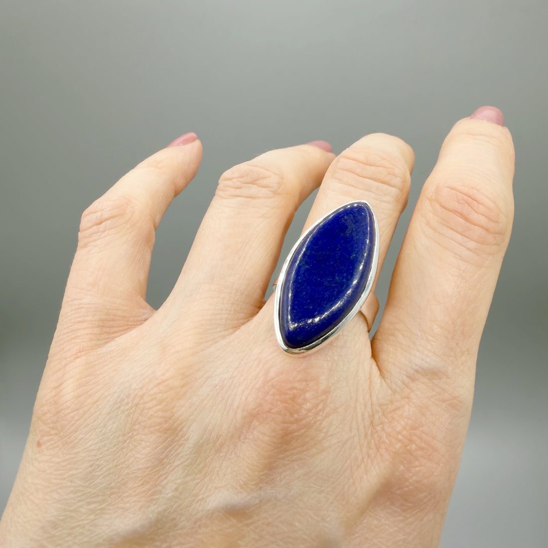 Anello Lapislazzuli Ovale - Argento 925