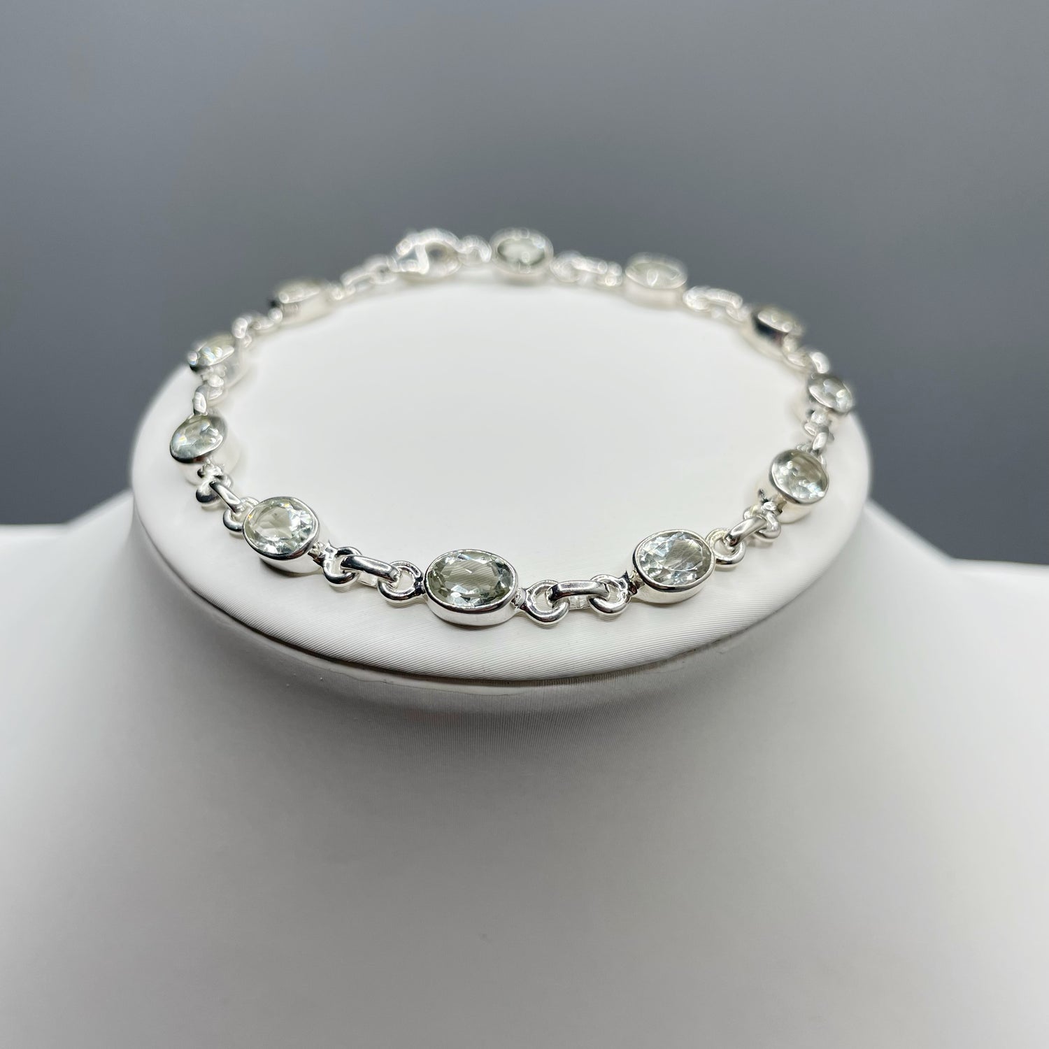 Bracciale Ametista Verde e Argento 925