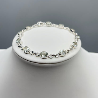 Bracciale Ametista Verde e Argento 925