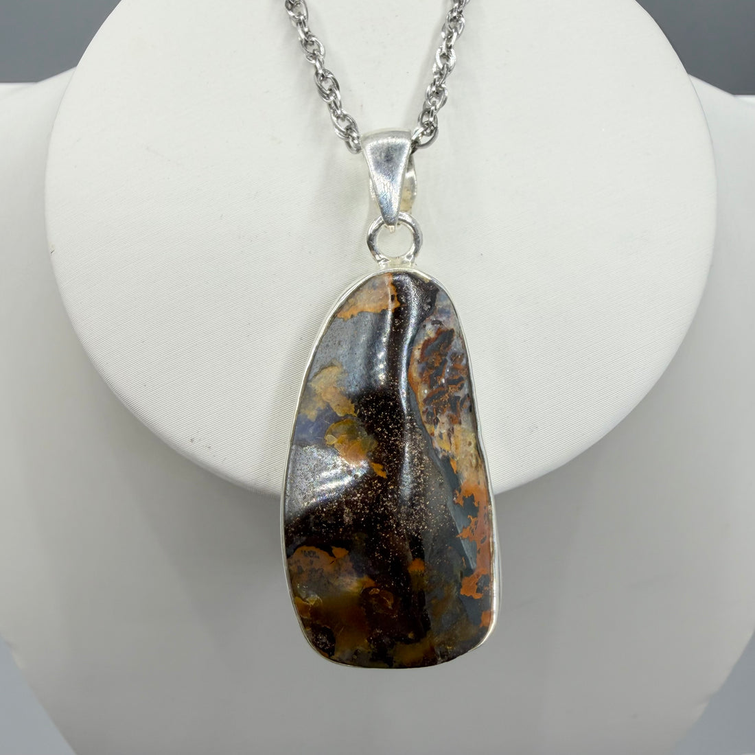 Ciondolo Opale Boulder Australiano - Argento 925
