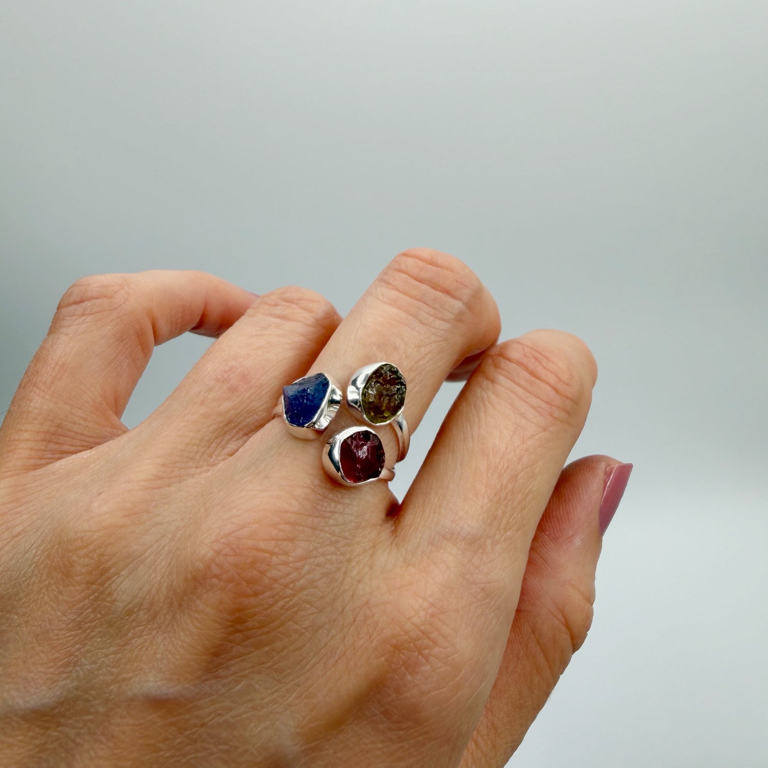 Anello Tanzanite e Tormalina Policroma - Argento 925