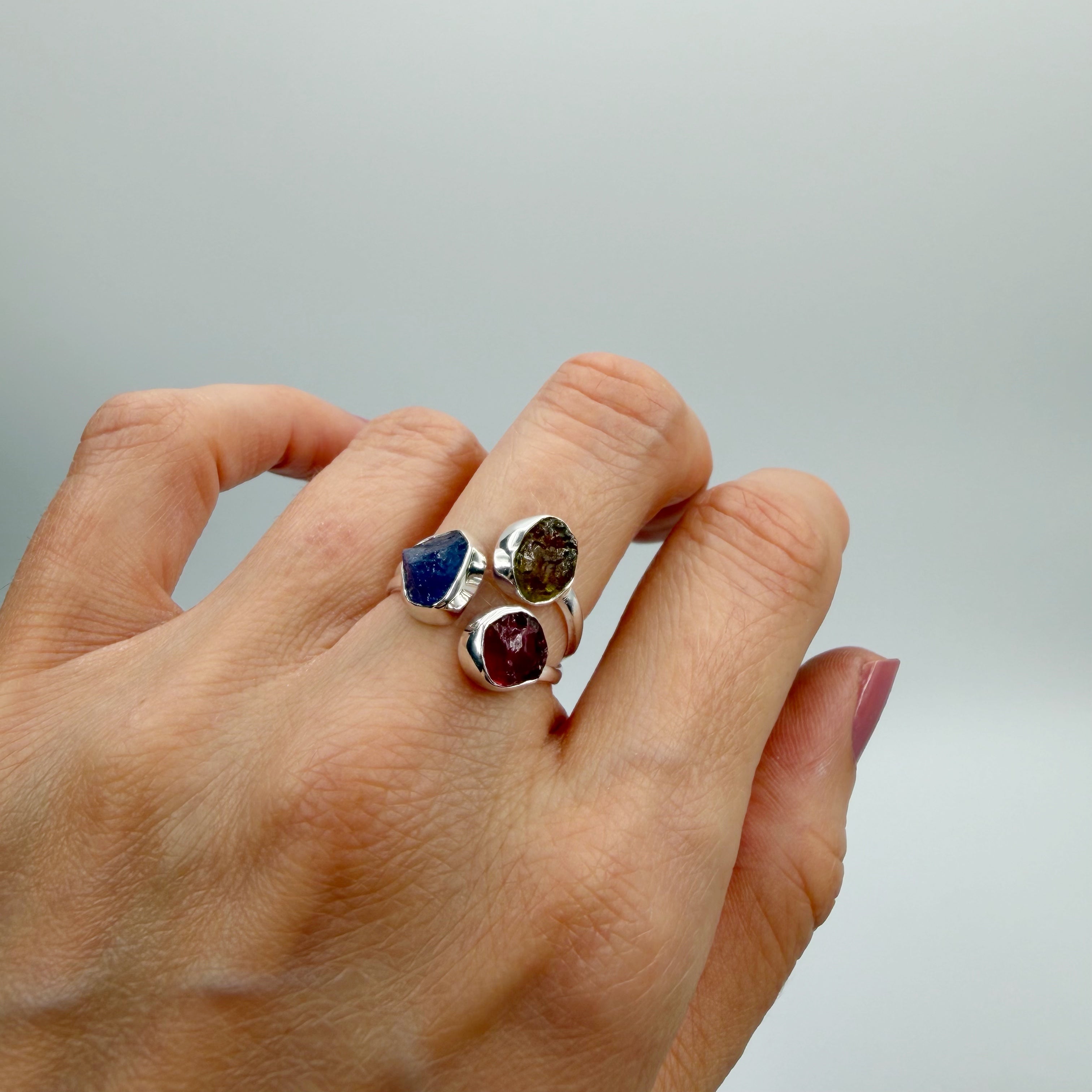 Anello Tanzanite e Tormalina Policroma - Argento 925