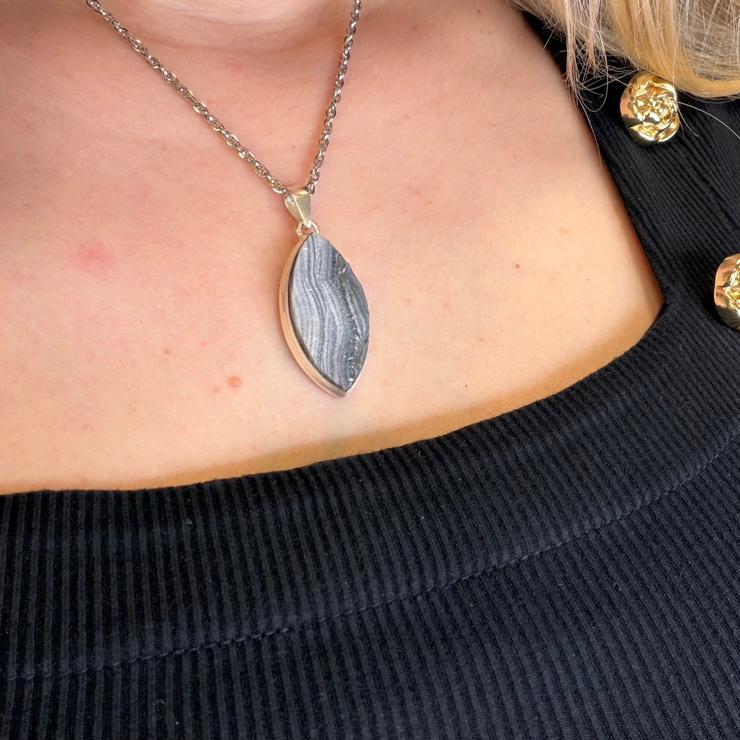 Ciondolo Desert Druzy Argento 925