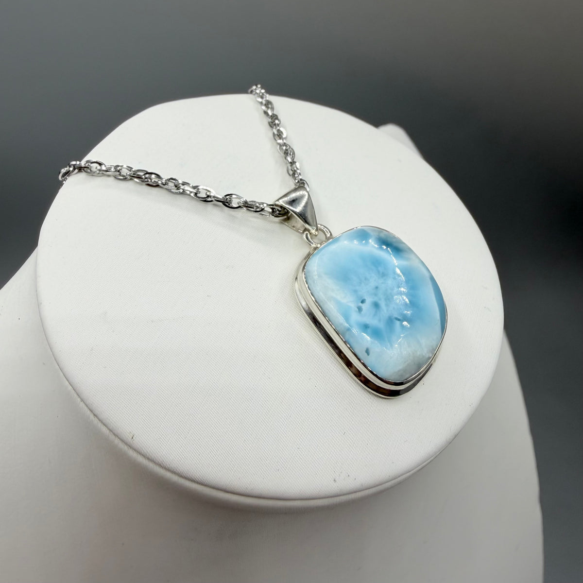 Ciondolo Larimar Argento 925 - Irregolare