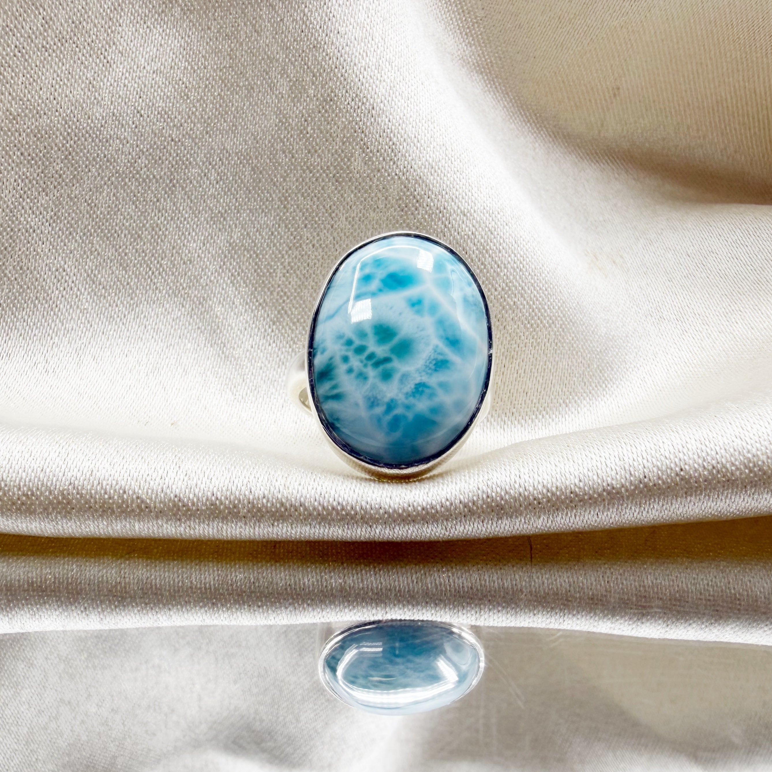 Anello Larimar Argento 925 - Ovale