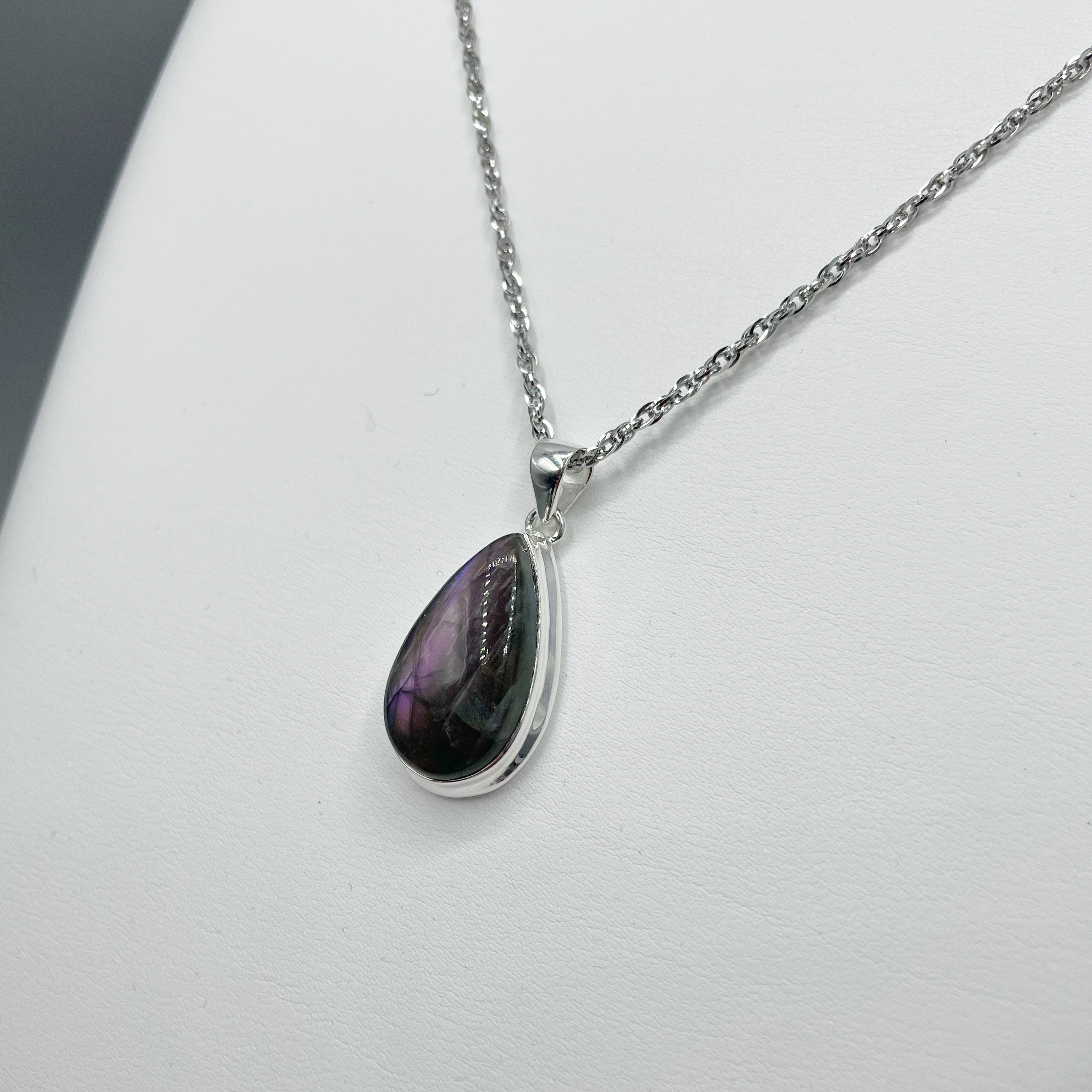 Ciondolo Labradorite Viola - Argento 925