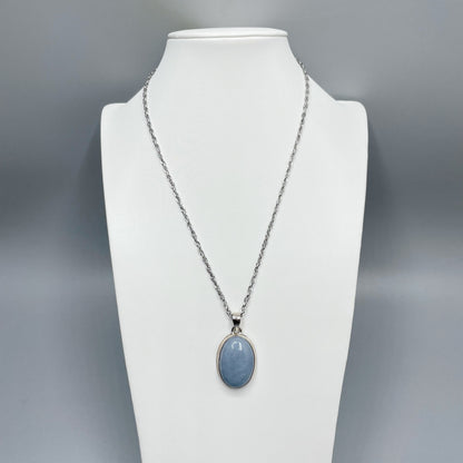 Ciondolo Angelite Ovale - Argento 925