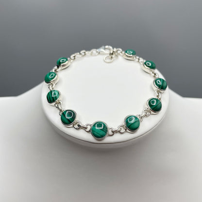 Bracciale Malachite e Argento 925