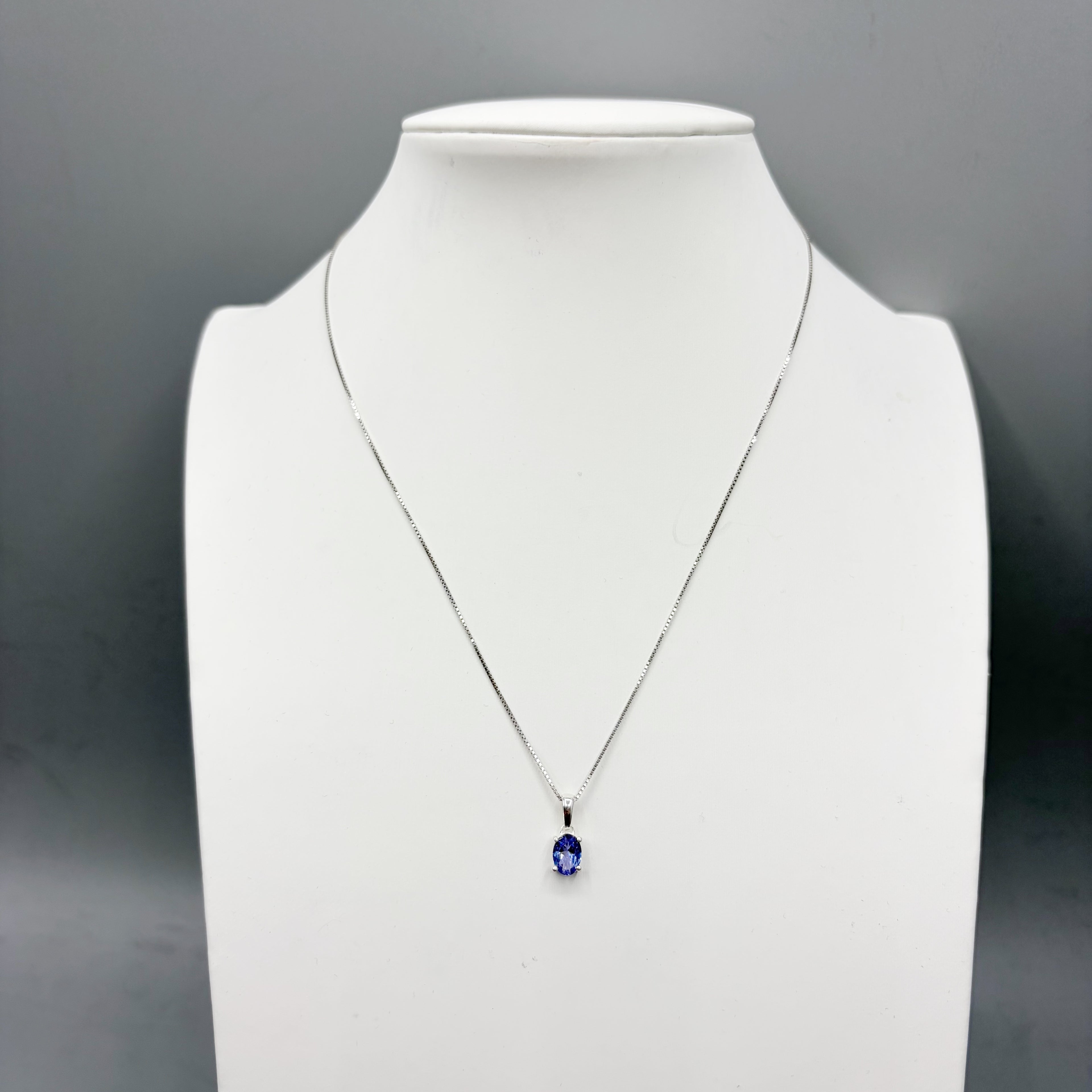 Ciondolo Punto Luce Tanzanite Argento 925 - Ovale