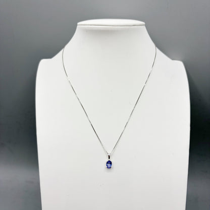 Ciondolo Punto Luce Tanzanite Argento 925 - Ovale