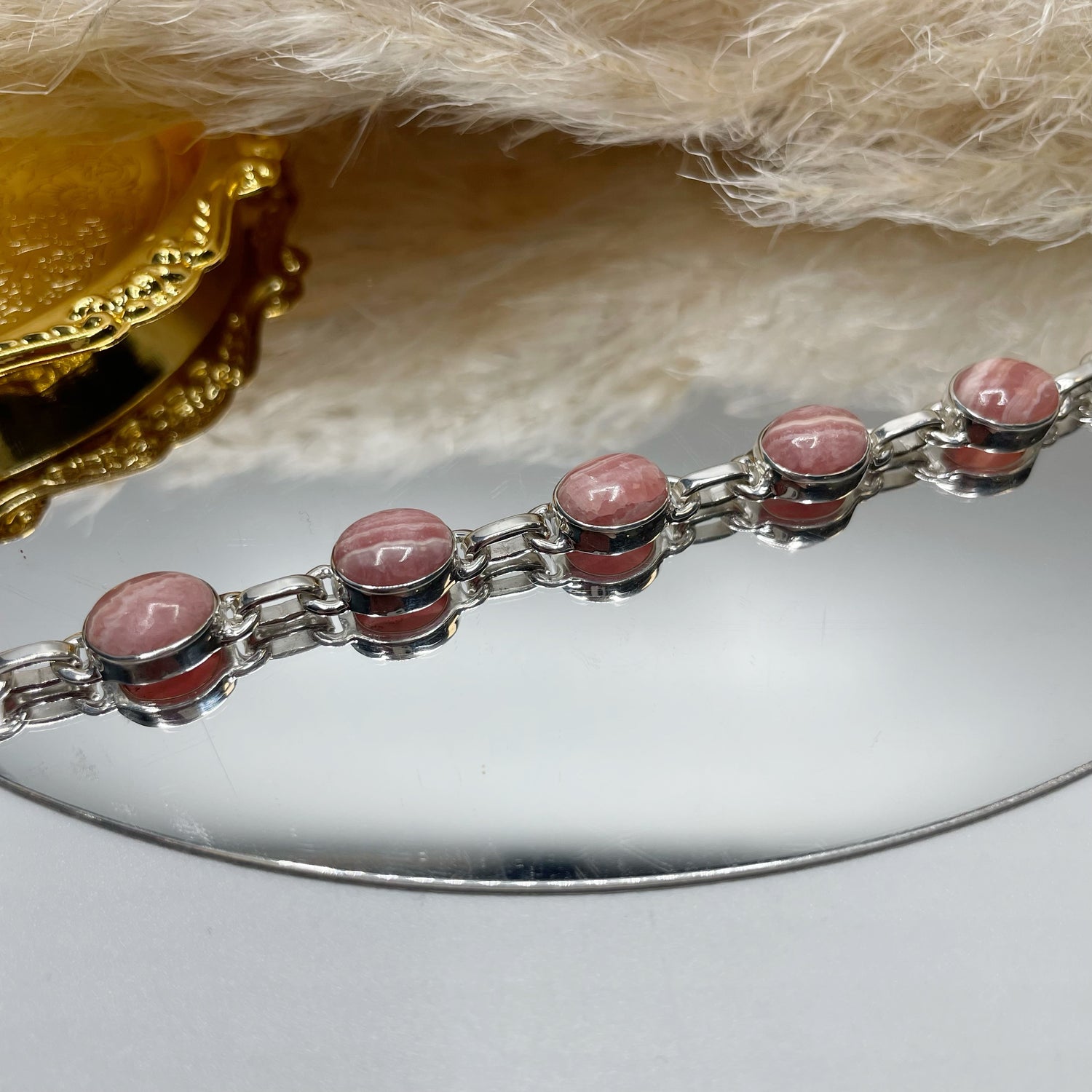 Bracciale Rodocrosite e Argento 925