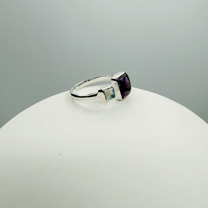 Anello Ametista e Labradorite - Argento 925