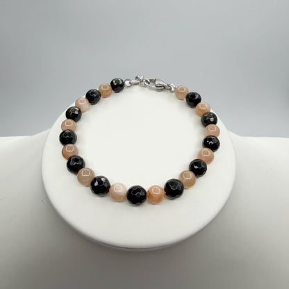 Bracciale "Chiudi col Passato" - Ossidiana e Pietra di Luna - LIMITED EDITION