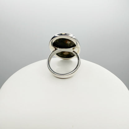 Anello Diaspro Oceano Argento 925 - Ovale
