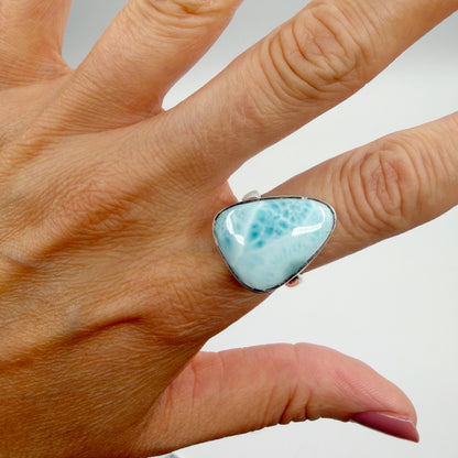Anello Larimar Argento 925 - Triangolo