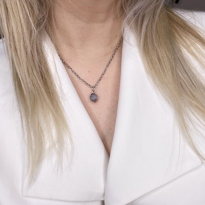 Collana Occhio di Shiva Sfaccettato - Acciaio inossidabile