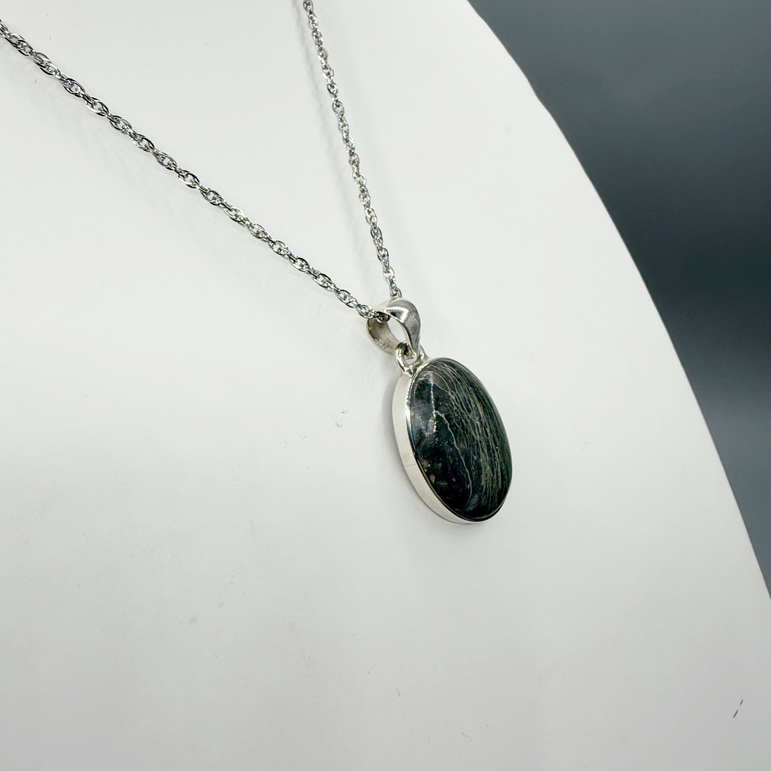Ciondolo Pirite Feather (piuma) - Argento 925
