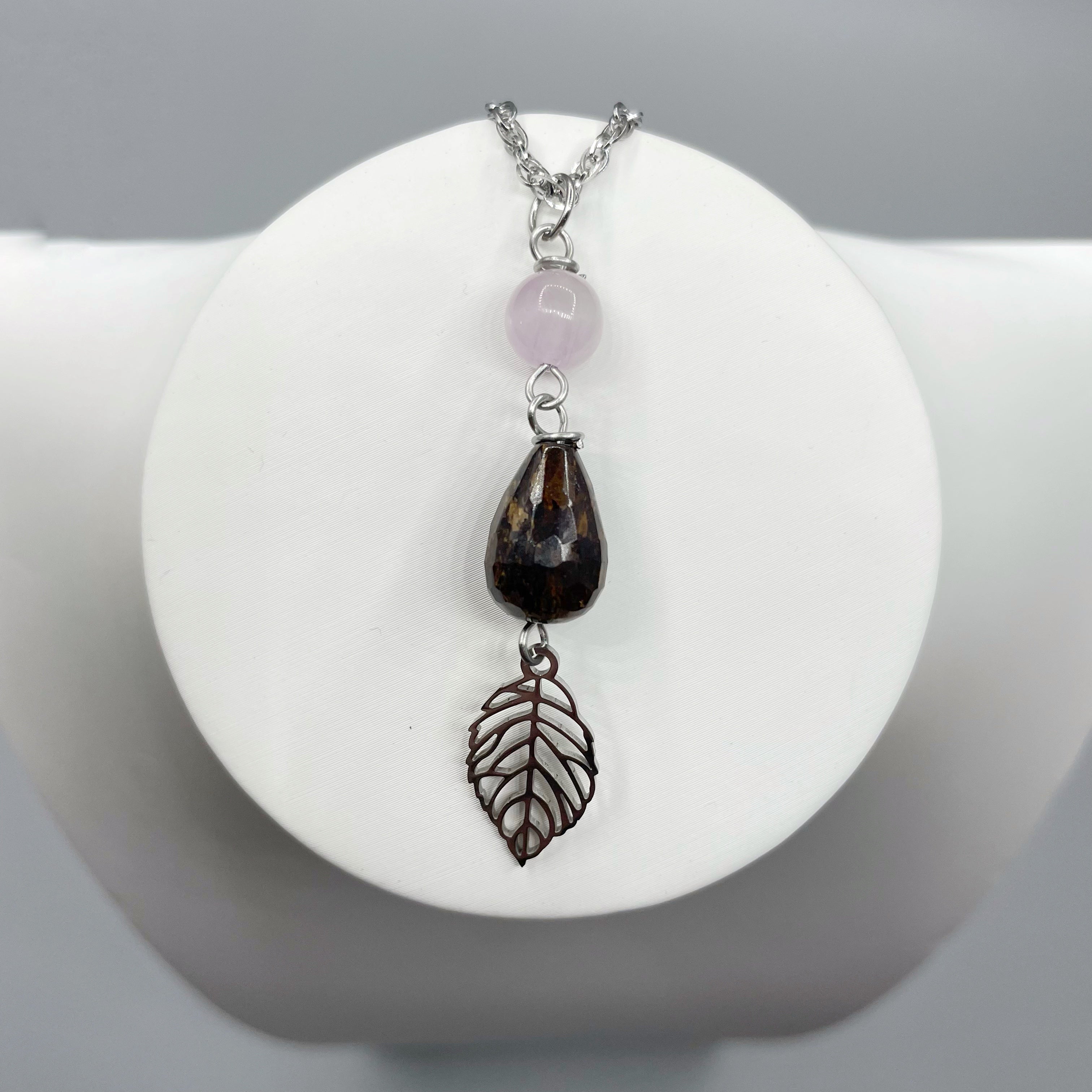 Collana del Destino - Kunzite e Bronzite