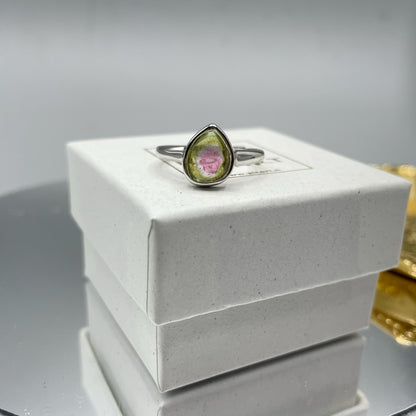 Anello Tormalina Watermelon - Argento 925