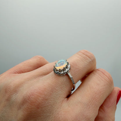 Anello Opale Etiope e Argento 925