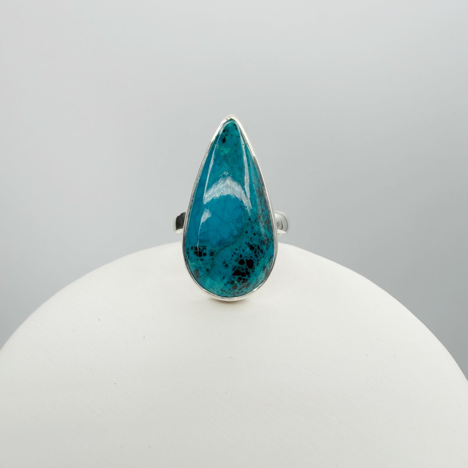 Anello Shattuckite e Argento 925 - a Goccia