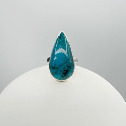 Anello Shattuckite e Argento 925 - a Goccia