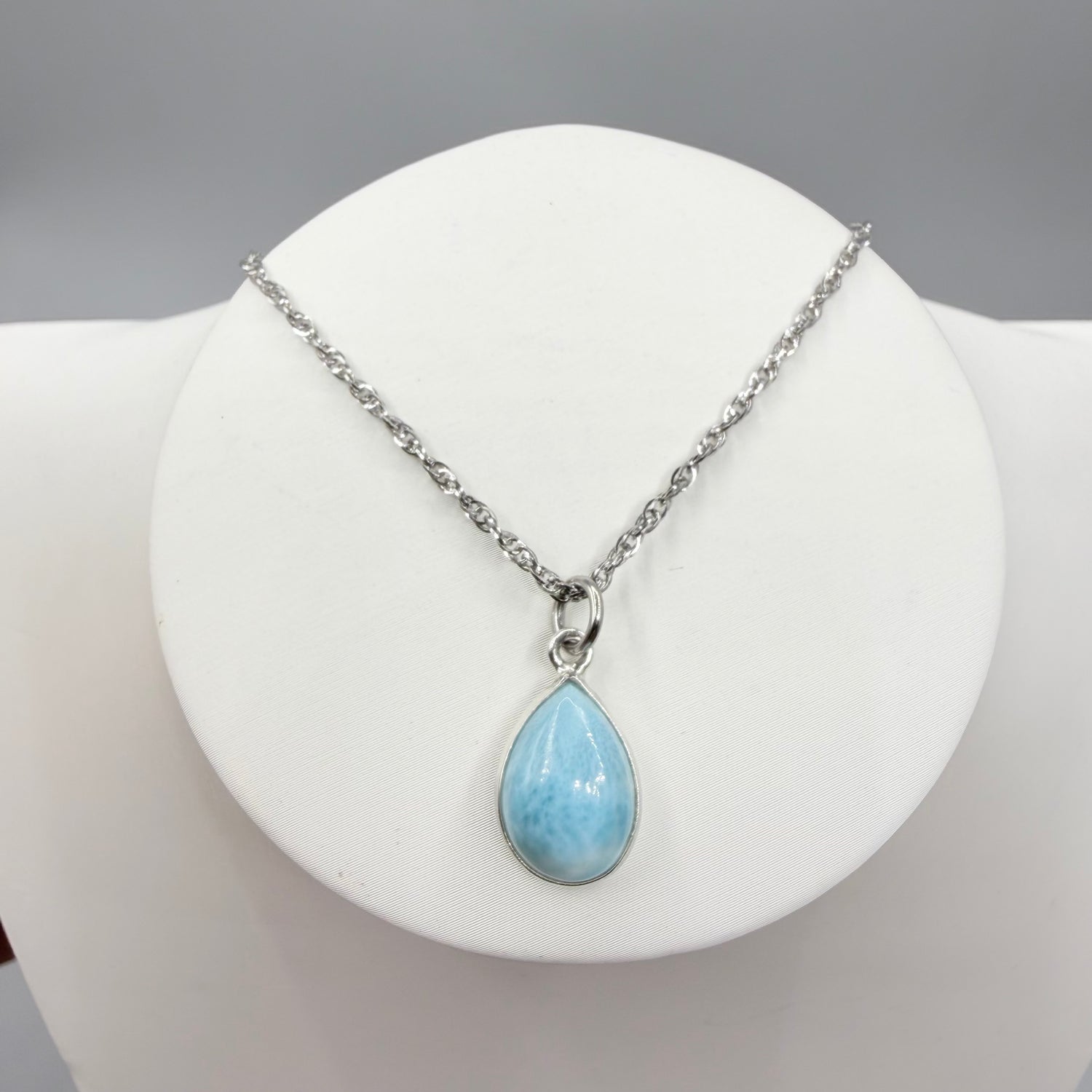 Ciondolo Larimar Argento 925 - Goccia piccola
