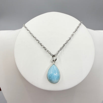 Ciondolo Larimar Argento 925 - Goccia piccola