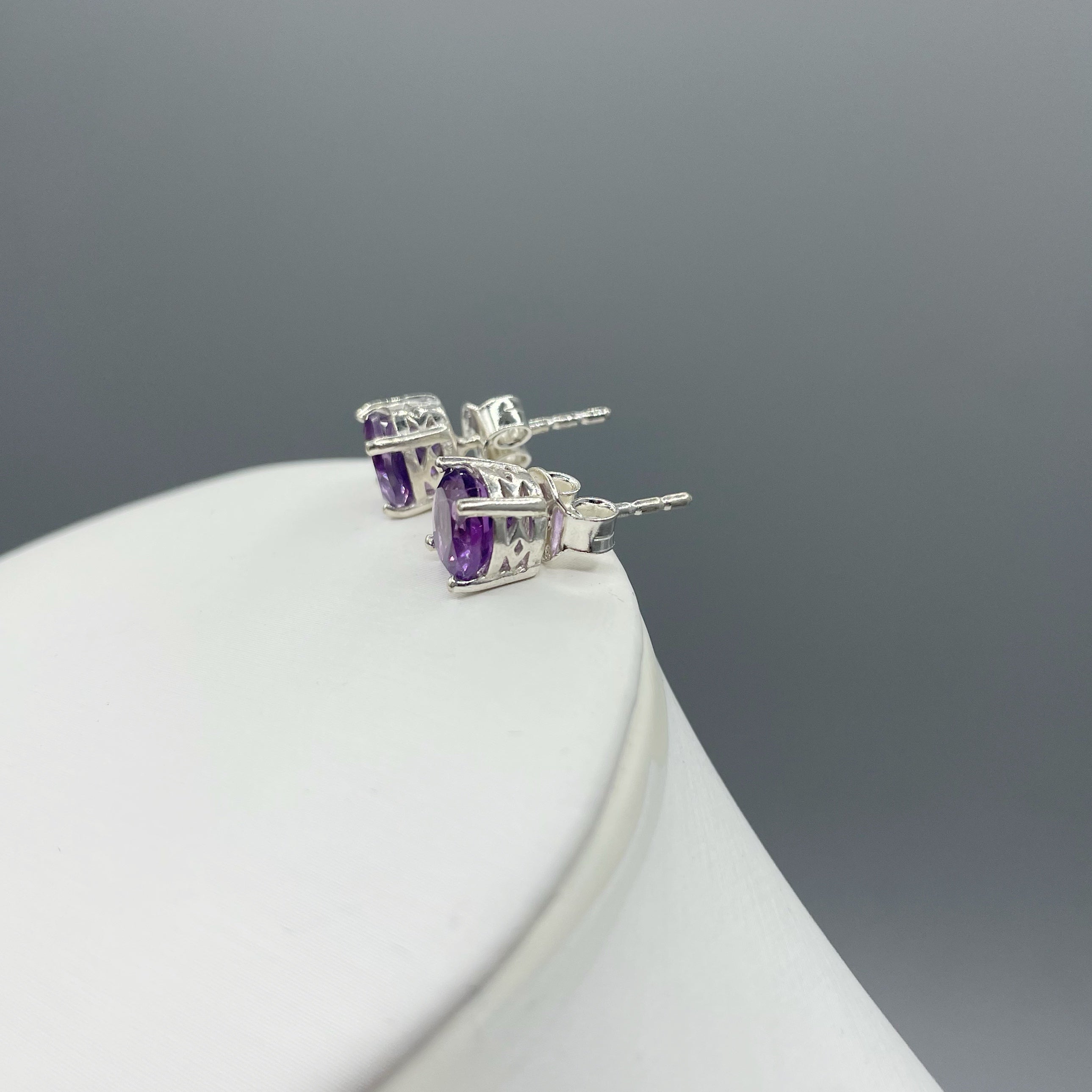 Set Ametista - Ciondolo e Orecchini, Argento 925