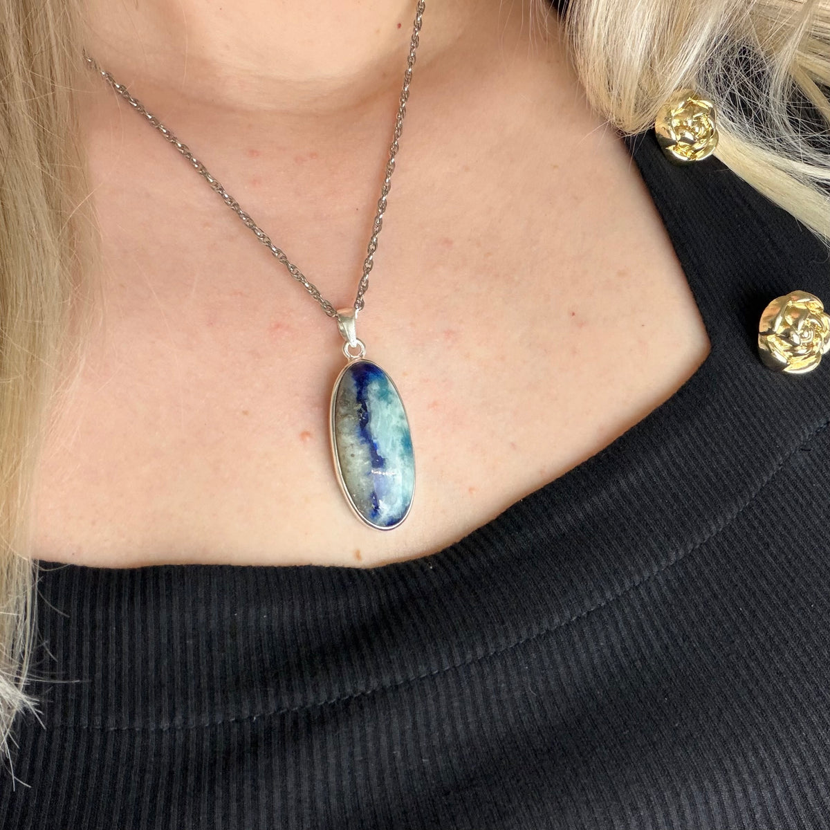 Ciondolo Afghanite e Argento 925