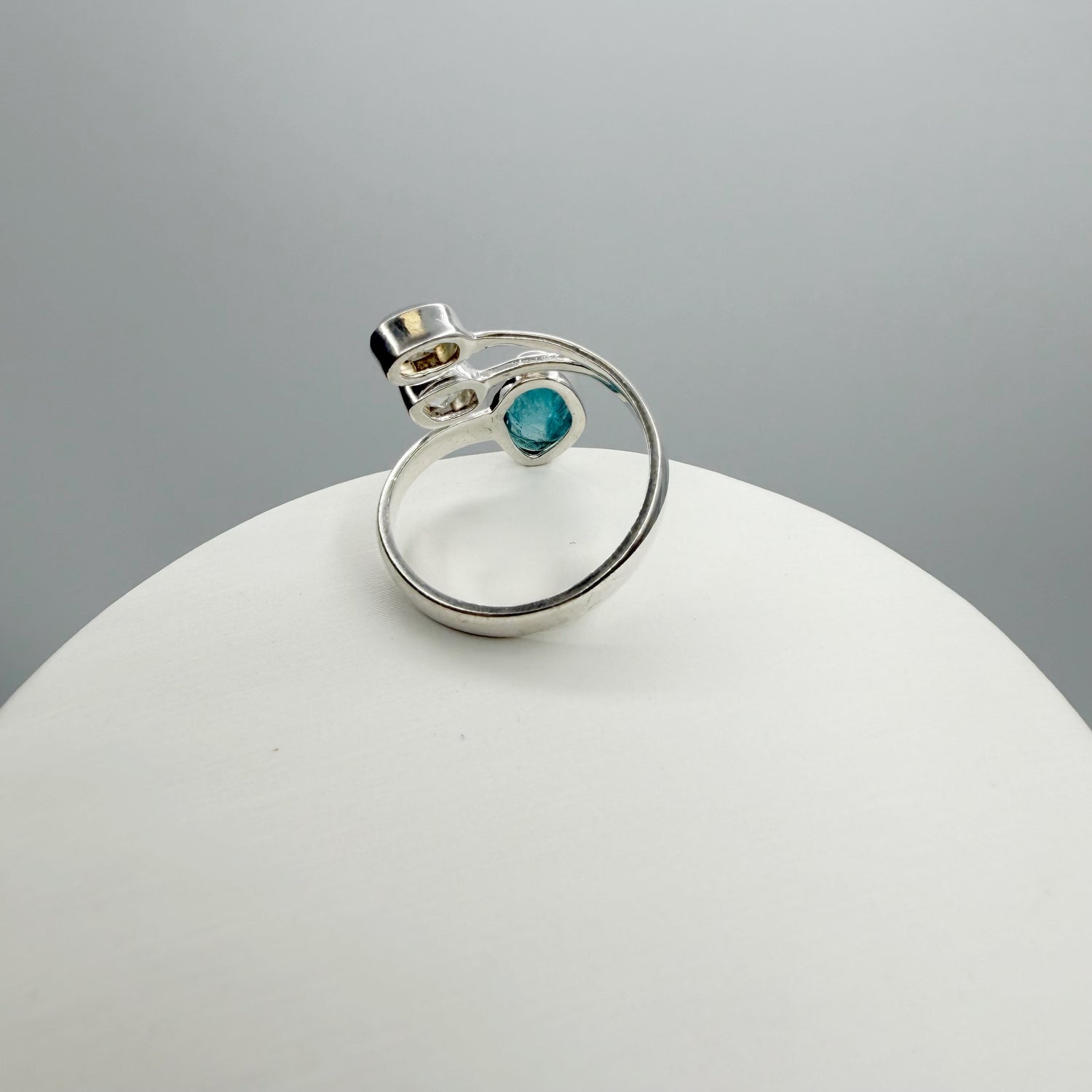 Anello Apatite, Labradorite, Herkimer - Argento 925