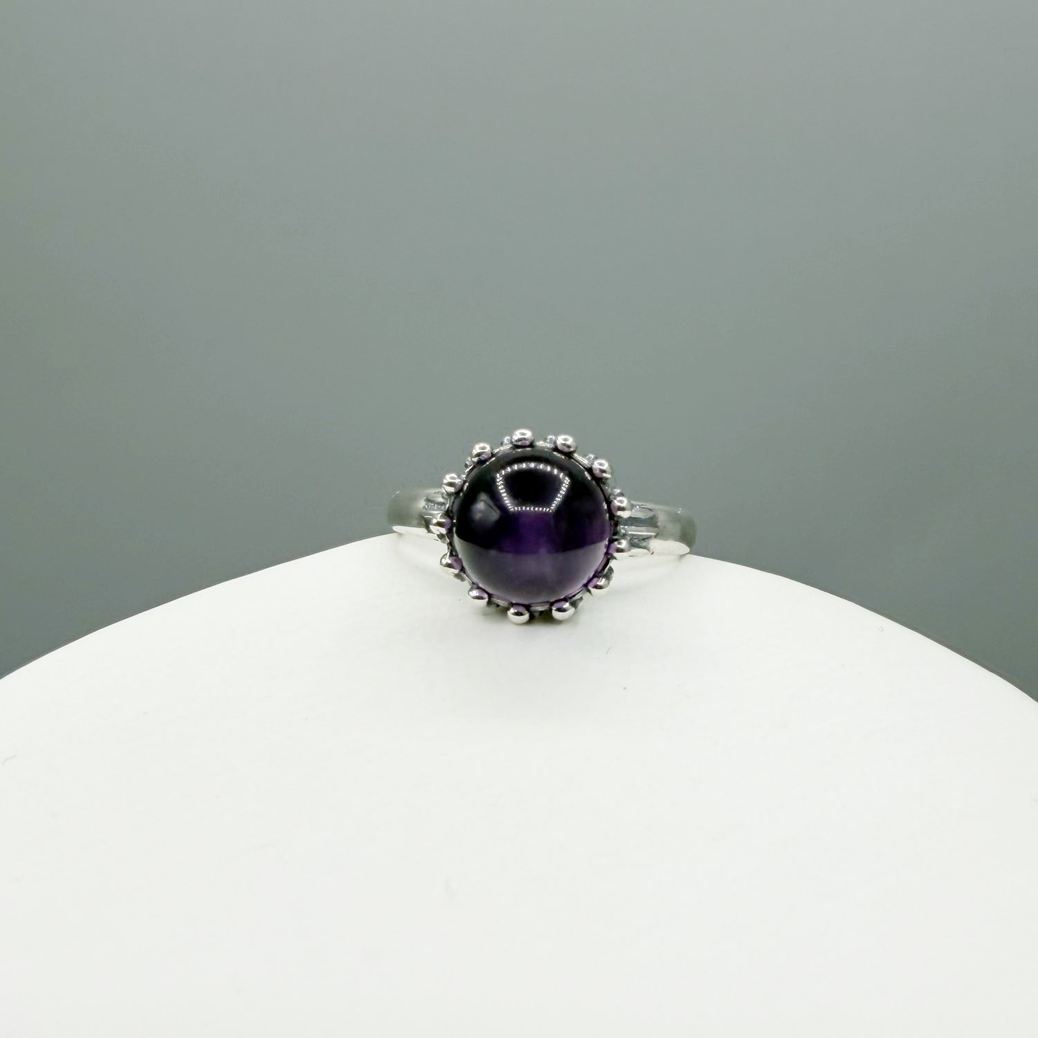 Anello Ametista - Argento 925 - Sfera