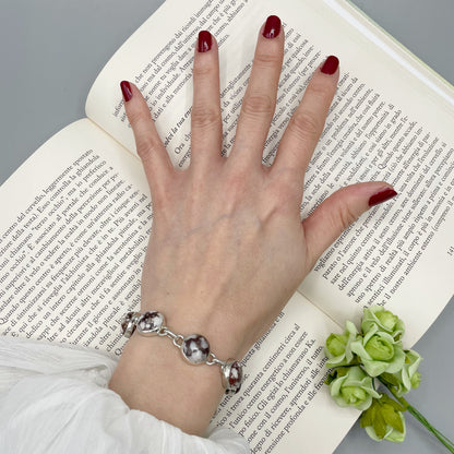 Bracciale Diaspro Cavallo Selvaggio - Argento 925 - tondo