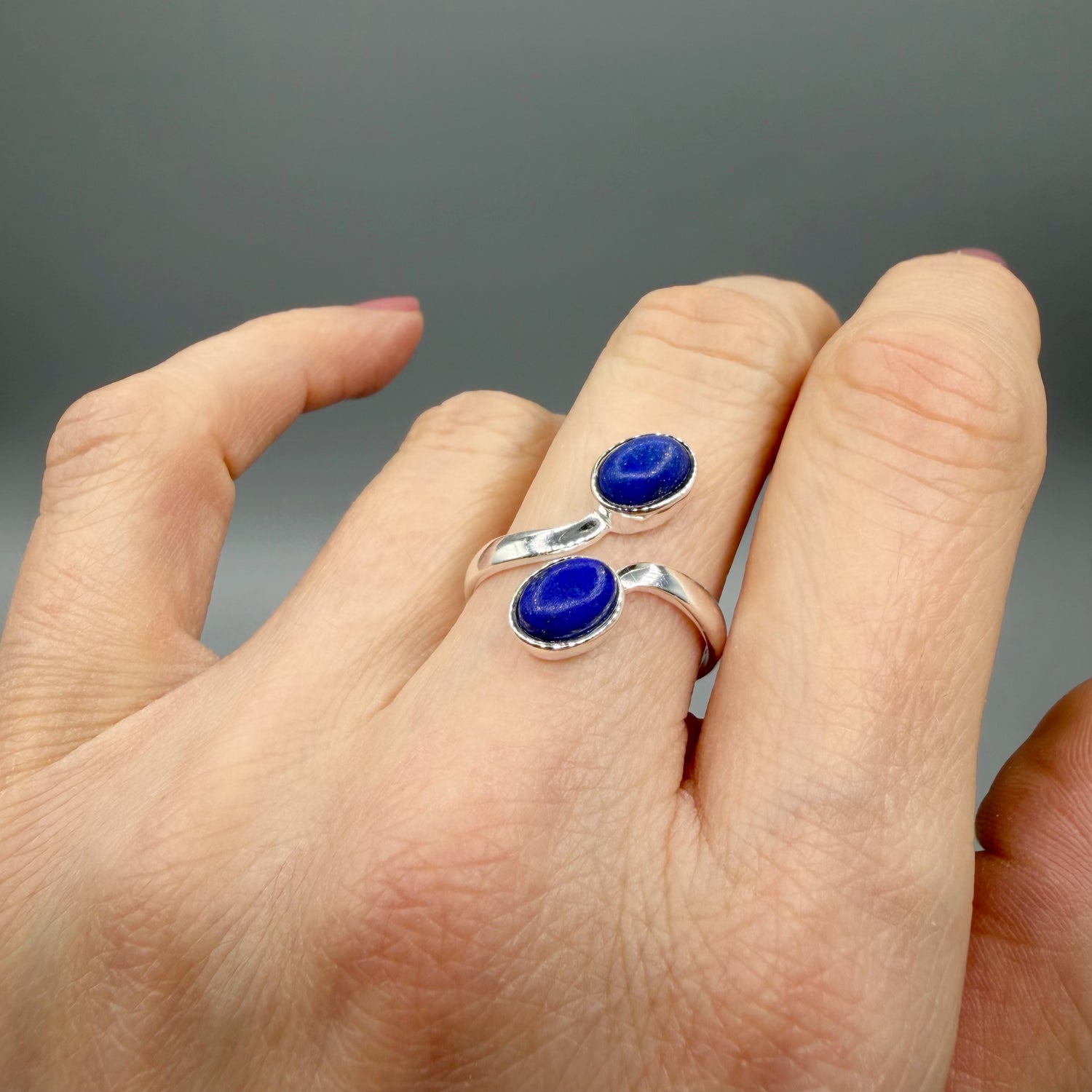 Anello Lapislazzuli Double - Argento 925