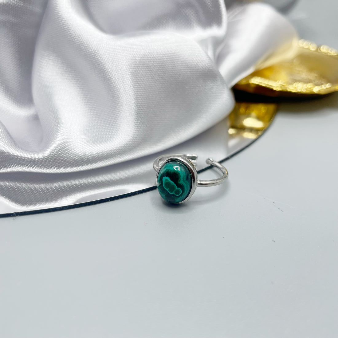 Anello Malachite Simple - Argento 925